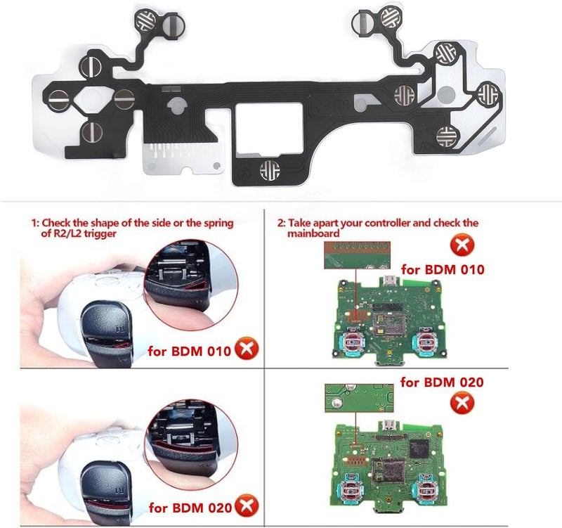 CCYLEZ Store 10pcs Conductive Film Repair Part with Ribbon Circuit Board, Flex Cable, for Controller, Compatible with BDM 030 - Image 2